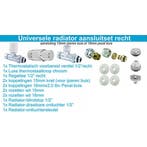 Wiesbaden Luxe thermostatisch Radiator Aansluitset - Recht -, Ophalen of Verzenden, Nieuw