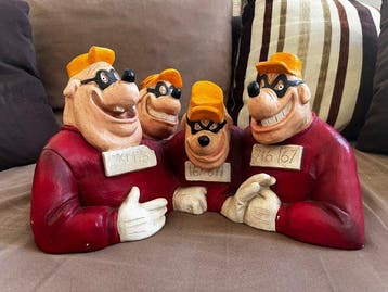 Disney - Beeld, Les Rapetou / The Beagle Boys - 21 cm - Gips, Nieuw