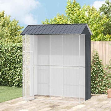 vidaXL Vogelkooi Antraciet 215 x 110 x 247 cm Gegalvaniseerd, Verzenden, Nieuw
