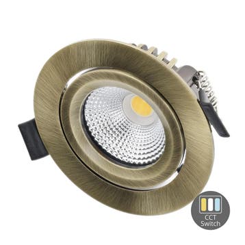 LED Inbouwspot – CCT-Switch – 6W – Brons - Kantelbaar – Var, Ophalen of Verzenden, Nieuw