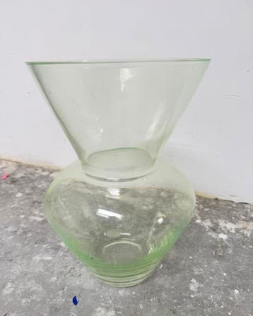 Polspotten Fat Neck Vaas - Ongebruikt, Ophalen of Verzenden, Zo goed als nieuw, Groen, Glas