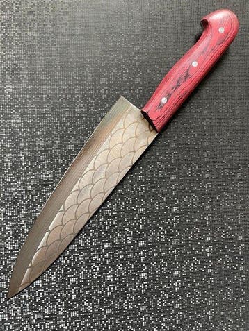 Custom Hand-Forged Premium Chefs Knife - Tafelmes - Staal,
