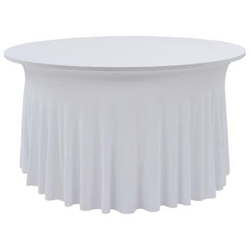 vidaXL 2 st Tafelhoezen stretch met rok 180x74 cm wit, Verzenden, Nieuw