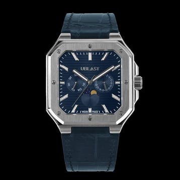 Ublast - Square - Moonphase Calendar - REF.UBSQML44BU - Ltd., Sieraden, Tassen en Uiterlijk, Horloges | Heren, Nieuw