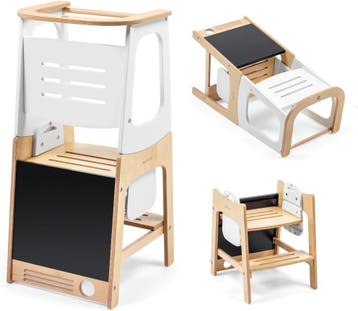 Leertoren 3-in-1 Montessori | Retourdeal 63% Korting, Ophalen of Verzenden, Zo goed als nieuw, Tafel(s) en Stoel(en)