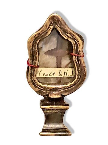 Reliekhouder - Brons, Glas, Textiel - 1850-1900 - Heilige