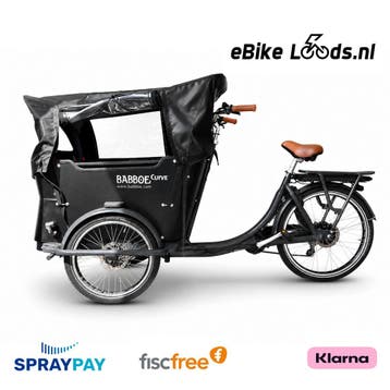 Babboe Curve electrische bakfiets, 4 persoons, met huif e..., Fietsen en Brommers, Fietsen | Bakfietsen, Ophalen of Verzenden