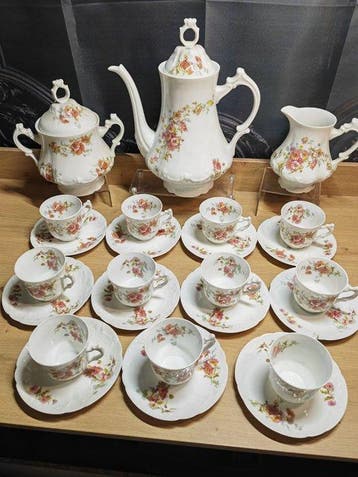 Porcelaine Lafarge - Koffieservies voor 10 (26) - Porselein
