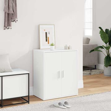 vidaXL Schoenenkast 60x35x70 cm bewerkt hout wit, Verzenden, Nieuw