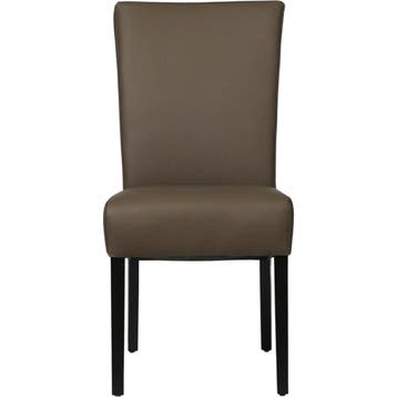 Leren eetkamerstoel Just - Toledo Moss (bruin/groen) -, Bruin, Bohemian, Eigentijds, Klassiek, Retro, Romantisch, Scandinavisch