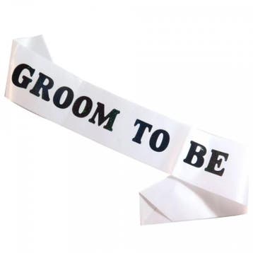 Groom to Be sjerp en dasstrik zwart met goud, Verzenden, Zwart, Nieuw, Accessoires
