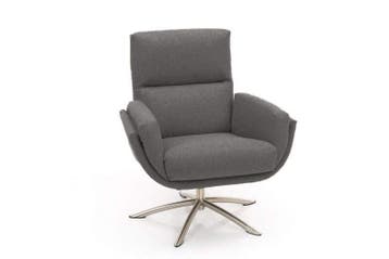 Relaxfauteuil Herxen - relaxfauteuils - Grijs, Nieuw, Grijs, Stof