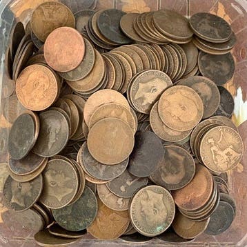 Verenigd Koninkrijk. Edward VII. One penny and half penny, Postzegels en Munten, Munten | Europa | Niet-Euromunten