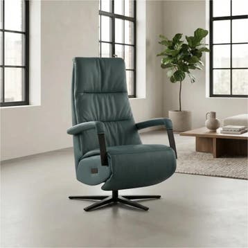 Leren elektrisch relaxfauteuil Core - Toledo Whale, Huis en Inrichting, Fauteuils, Bohemian, Industrieel, Modern, Scandinavisch