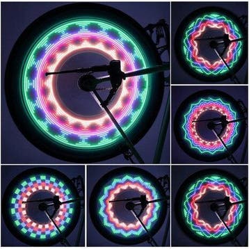Veilig en zichtbaar op de fiets Spaakverlichting 32 LED, Nieuw