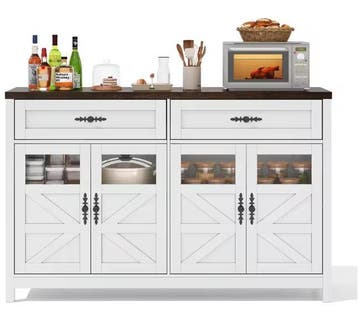 Buffetkast 140 cm – Dressoir met 4 Deuren en 2 Lades, Verzenden, Nieuw