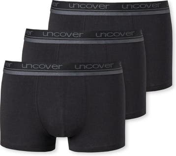 Schiesser Uncover Heren Shorts 3P - Zwart - Maat L, Verzenden