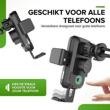 2dekans | iSetchi Telefoonhouder - Qi Draadloze Oplader - 15, Ophalen of Verzenden, Zo goed als nieuw
