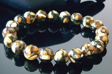 Amber Vintage Baltisch Barnsteenarmband - Mozaïekstijl -