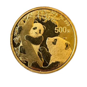 30 gram gouden Panda munt circulated, Verzenden