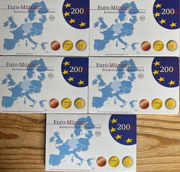 Duitsland. Proof Set 2006 A,D,F,G,J (incl. 5 x 2 Euro, Postzegels en Munten