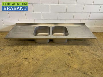 RVS Spoelblad Dubbele spoelbakken 200 x 70 cm Horeca, Ophalen of Verzenden, Nieuw zonder verpakking