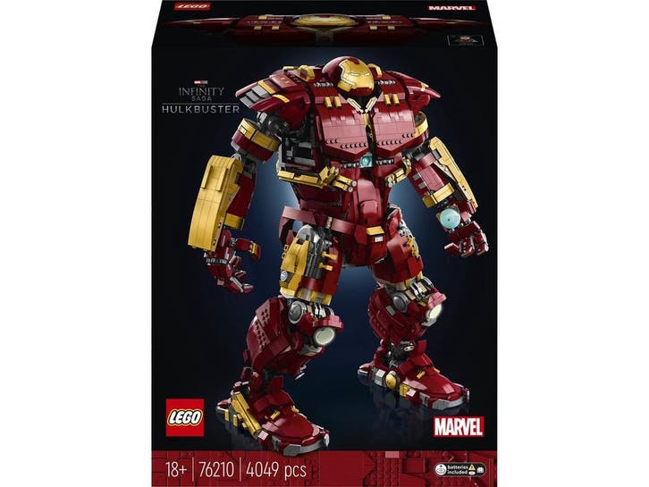 LEGO Marvel - Hulkbuster - 76210 - 4049 onderdelen - ca. 52, Kinderen en Baby's, Speelgoed | Bouwstenen, Zo goed als nieuw, Verzenden