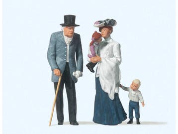 Preiser 45066 Alter Herr. Dame mit Kindern 1:22,5 (Figuren), Ophalen of Verzenden, Nieuw
