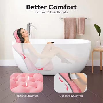 Full Body Badkussen met 10 Zuignappen Antislip Spa Kussen, Verzenden, Nieuw