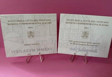 Vaticaan. 2 Euro 2025 Michelangelo + Anno Santo (2