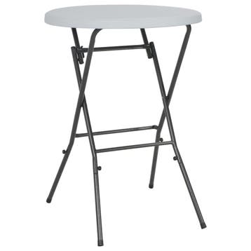 vidaXL Bartafel inklapbaar 80x110 cm HDPE wit, Verzenden, Nieuw, Kunststof