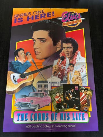 Elvis vintage promo poster - Cards of his life (Series 1), Ophalen of Verzenden, Nieuw, Poster, Artwork of Schilderij