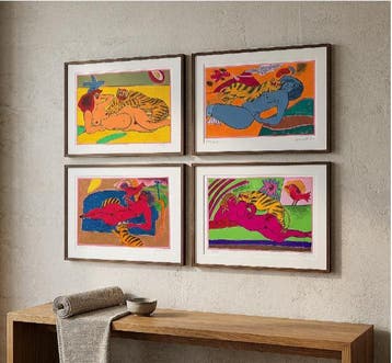 Corneille – Tigre Amoureux | Complete Portfolio of 4 Lithos, Personages en Fantasiefiguren, Gesigneerd, Ophalen of Verzenden, Lithografie