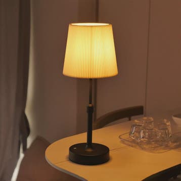 Draadloze Tafellamp met Stoffen Kap - Oplaadbaar & Dimbaar m, Verzenden, Nieuw