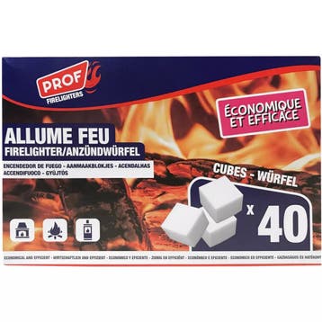 Prof Aanmaakblokjes wit 40 delig (Barbecue accessoires), Ophalen of Verzenden, Nieuw
