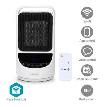 Electrische / keramische PTC ventilator kachel wifi | 1500 W, Verzenden, Nieuw, 800 watt of meer