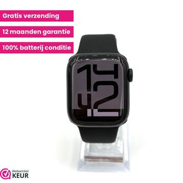 Apple Watch Serie 9 41mm midnight | 100% batterij | Garantie, Stressniveau, Verzenden, IOS, Zo goed als nieuw
