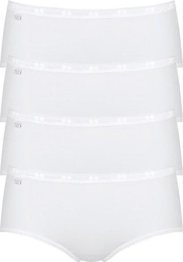 sloggi - Maat 42 Basic+ Dames Midi slip - 4-pack - Wit, Verzenden