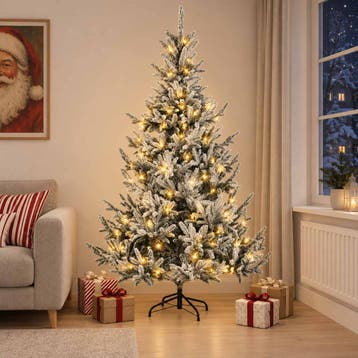 vidaXL Kunstmatige Inklapbare Kerstboom 210 cm 300 LEDs, Verzenden, Nieuw