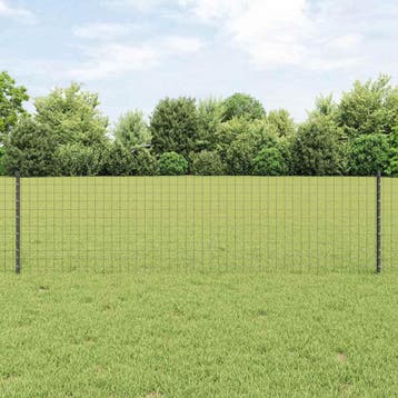 vidaXL ingegraven hekpalen 44 st Grijs 100 cm Gepoedercoat, Verzenden, Nieuw