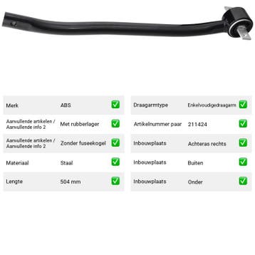 Draagarm Achteras rechts Buiten Onder Alfa Romeo 156, Auto-onderdelen, Verzenden, Nieuw, Alfa Romeo