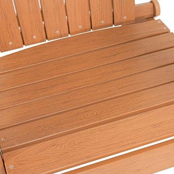 2dekans | AXI Claire Adirondack Stoel Bruin – Kunststof, Tuin en Terras, Ophalen of Verzenden, Zo goed als nieuw