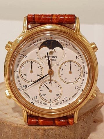 Seiko - chronographo Moonphase - Zonder minimumprijs - 7A48