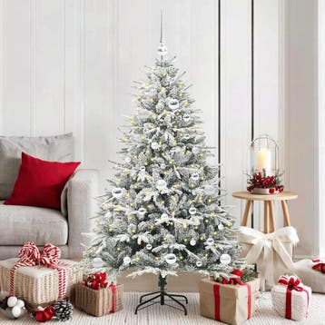 vidaXL Artificial Pre-lit Kerstboom met Ballenset Groen 150, Diversen, Kerst, Verzenden, Nieuw