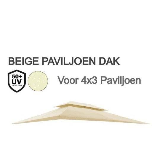 Dak 4 x 3 Haines Beige, Tuin en Terras, Partytenten, Ophalen of Verzenden
