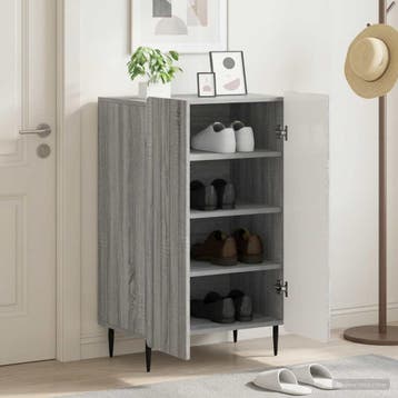 vidaXL Schoenenkast ZWOLLE 59,5 x 39,5 x 91,5 cm Bewerkt, Huis en Inrichting, Verzenden, Nieuw
