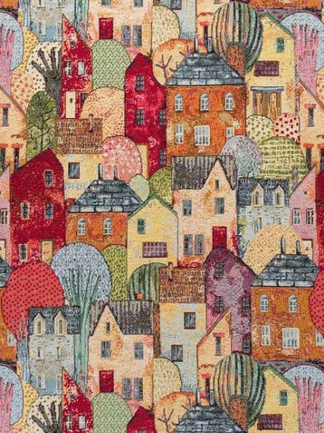 Fantasy Village - Premium Gobelin Jacquard -