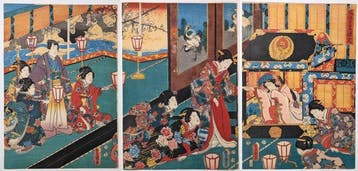 KUNISADA — Modieuze Oosterse Genji — Weelderig