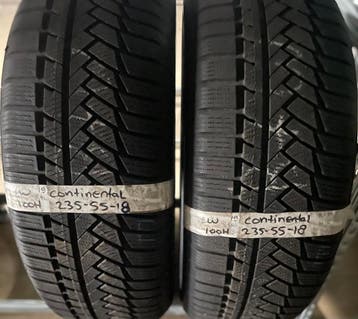 2x235-55-18 Continental Winter 2x4.5m €45 Per Band 235 55 18, Auto-onderdelen, Ophalen, 18 inch, Gebruikt, Winterbanden