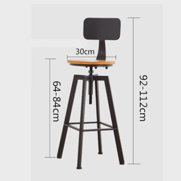 Set van 2 Stijlvolle Barstoelen - Verstelbaar Hout & Metaal, Verzenden, Nieuw